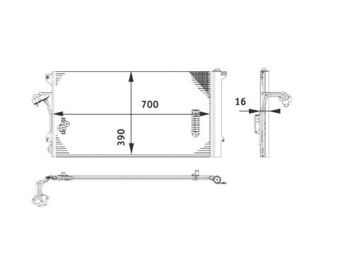 Audi Porsche A/C Condenser 4L0260401A - Behr 351317461